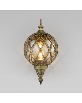 Уличный настенный светильник IP44 Sirius U черное золото-foto2