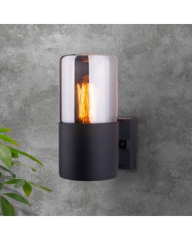 Уличный настенный светильник Roil чёрный/дымчатый плафон IP54 35125/U-foto5