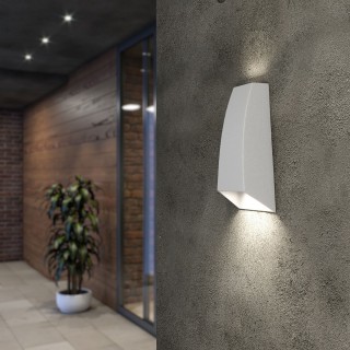 Уличный настенный светодиодный светильник 1016 TECHNO белый-foto2