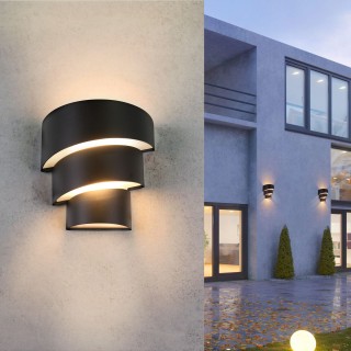 Helix черный уличный настенный светодиодный светильник 1535 TECHNO LED-foto3