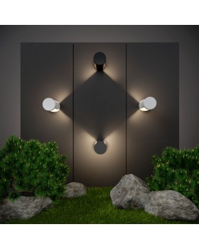 Уличный настенный светодиодный светильник Nimbus IP54 1540 TECHNO LED серый-foto2