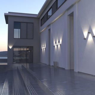 Уличный настенный светодиодный светильник Ray LED IP54 35134/W черный-foto3