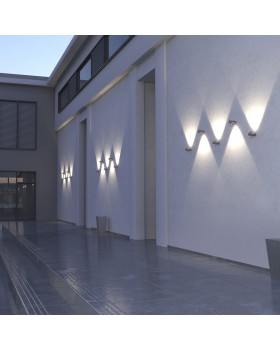 Уличный настенный светодиодный светильник Ray LED IP54 35134/W серый-foto3