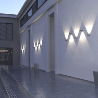 Уличный настенный светодиодный светильник Ray LED IP54 35134/W серый-foto3