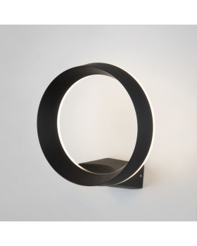 Уличный настенный светодиодный светильник Ring IP54 1710 TECHNO LED черный-foto3