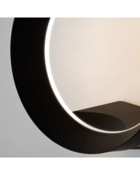 Уличный настенный светодиодный светильник Ring IP54 1710 TECHNO LED черный-foto4