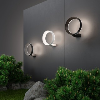 Уличный настенный светодиодный светильник Ring IP54 1710 TECHNO LED черный-foto6