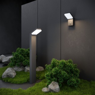 Уличный настенный светодиодный светильник Sensor IP54 (с датчиком движения) 1541 TECHNO LED серый-foto2