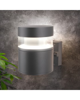 Уличный настенный светодиодный светильник IP54 1530 TECHNO LED серый