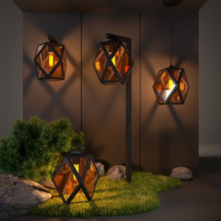 Уличный подвесной светильник Ambra H IP33 35133/H черный-foto4