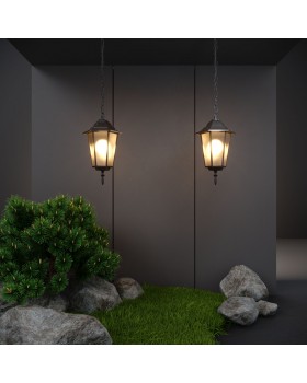 Уличный подвесной светильник IP44 GL 1004H черное золото-foto2