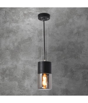 Уличный подвесной светильник Roil чёрный/дымчатый плафон IP54 35125/H-foto2