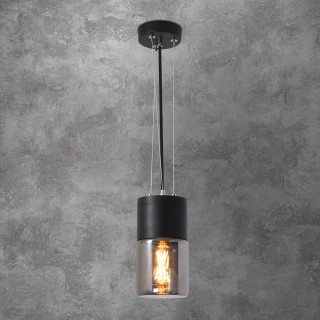 Уличный подвесной светильник Roil чёрный/дымчатый плафон IP54 35125/H-foto2