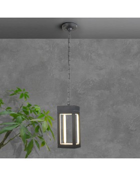 Уличный подвесной светодиодный светильник Frame LED IP54 1528 TECHNO LED серый-foto3