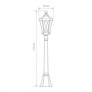 Virgo F черное золото уличный светильник на столбе IP44 GLXT-1450F-foto3
