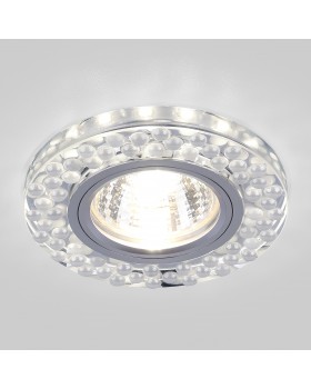 Встраиваемый точечный светильник с LED подсветкой 2194 MR16 SL/WH зеркальный/белый