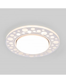 Встраиваемый точечный светильник с LED подсветкой 3032 GX53 WH белый