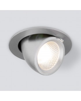 Встраиваемый точечный светодиодный светильник 9918 LED 9W 4200K серебро