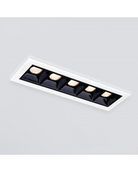 Встраиваемый точечный светодиодный светильник 9921 LED 10W 4200K белый/черный