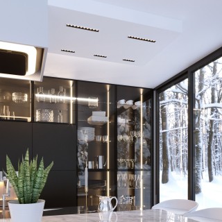 Встраиваемый точечный светодиодный светильник 9922 LED 20W 4200K белый/черный-foto4