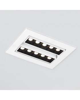 Встраиваемый точечный светодиодный светильник 9923 LED 20W 4200K белый/черный