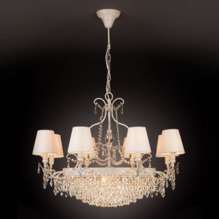 Подвесная люстра 305/15 белый с золотом-foto3