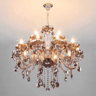 Большая хрустальная люстра 309/15 хром-foto4