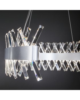 Подвесная светодиодная люстра 432/1 серебро-foto2