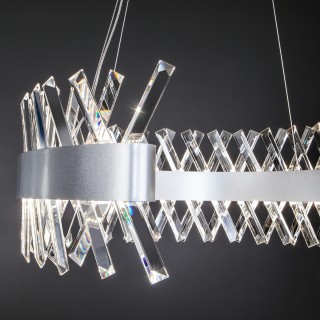 Подвесная светодиодная люстра 432/1 серебро-foto2