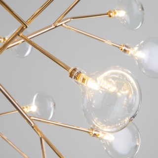 Подвесная люстра со стеклянными плафонами 564 золото-foto3