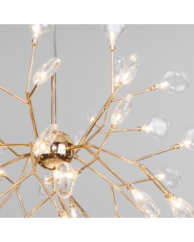 Подвесная люстра со стеклянными плафонами 565 золото-foto3