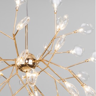 Подвесная люстра со стеклянными плафонами 565 золото-foto3