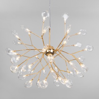 Подвесная люстра со стеклянными плафонами 565 золото-foto2