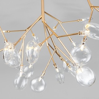 Потолочная люстра со стеклянными плафонами 566 золото-foto2