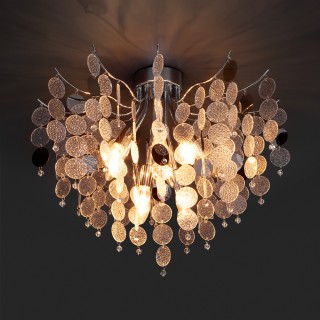 Потолочная люстра со стеклянным декором 319/9 хром-foto2