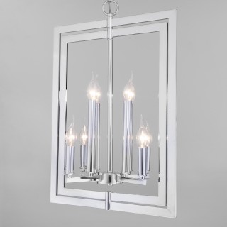 Подвесная люстра в стиле лофт 327/8 хром-foto3