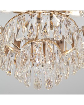 Подвесная люстра с хрусталём 328/6 золото-foto4