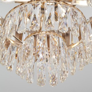 Подвесная люстра с хрусталём 328/6 золото-foto4