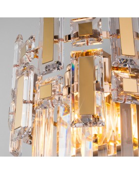 Настенный светильник с хрусталем 330/2 золото-foto2