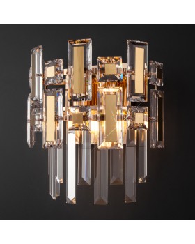 Настенный светильник с хрусталем 330/2 золото-foto3