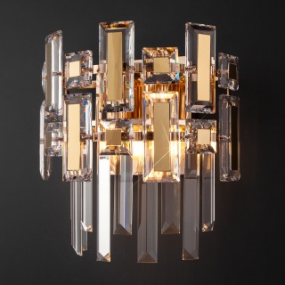 Настенный светильник с хрусталем 330/2 золото-foto3