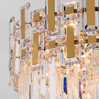 Подвесная люстра с хрусталём 330/6 золото-foto2