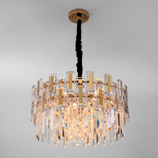 Подвесная люстра с хрусталём 330/6 золото-foto3