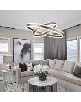 Светодиодная люстра Умный дом 455/2 коричневый-foto2