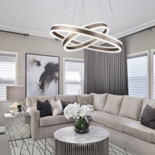 Светодиодная люстра Умный дом 455/2 коричневый-foto2