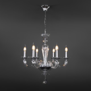 Хрустальная подвесная люстра Умный дом 338/6 хром-foto3