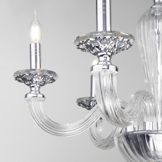 Хрустальная подвесная люстра Умный дом 338/6 хром-foto4