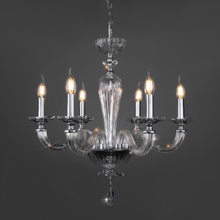 Хрустальная подвесная люстра Умный дом 338/6 хром-foto5