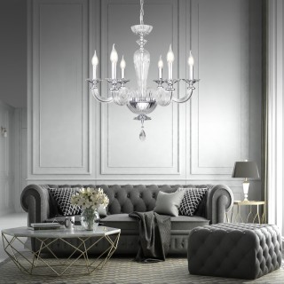 Хрустальная подвесная люстра Умный дом 338/6 хром-foto2