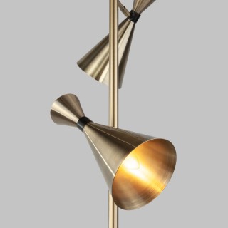 Торшер с поворотными плафонами 01109/2 латунь / черный-foto2